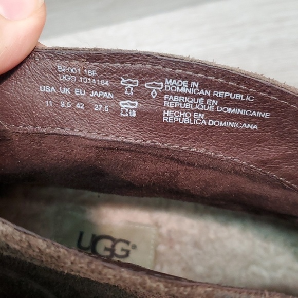 Ugg Australia Women's Wright Belted  Leather Sheepskin heels boots shoes sz 11 - Picture 8 of 15